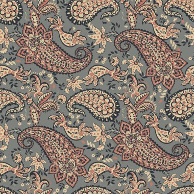 Paisley Damask süsü. Kusursuz Vektör deseni
