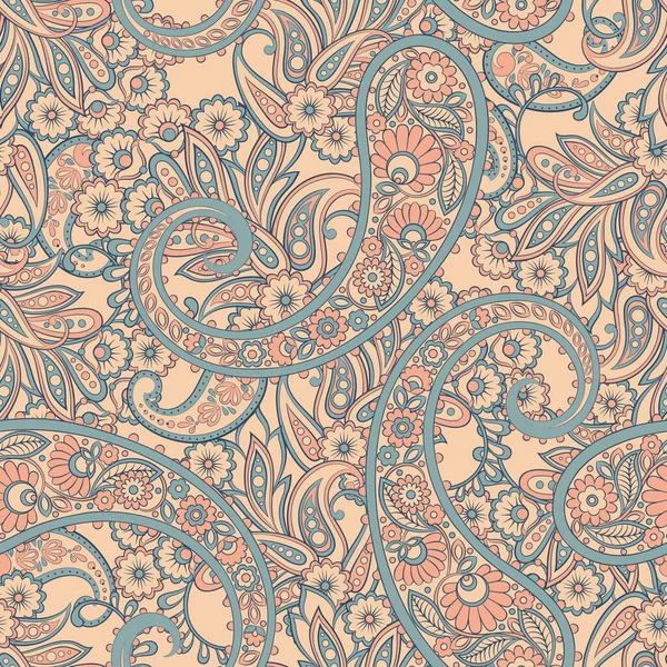 Modèle Sans Couture Paisley Vector Vintage Fond Dans Style Batik — Image vectorielle