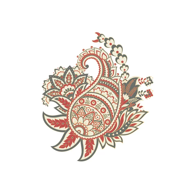 Damasco Paisley Aislado Ornamento Vector — Archivo Imágenes Vectoriales