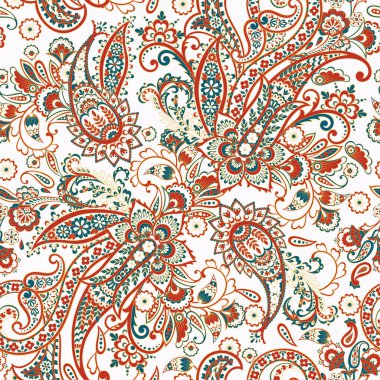 Paisley seamless vector pattern for fabric design