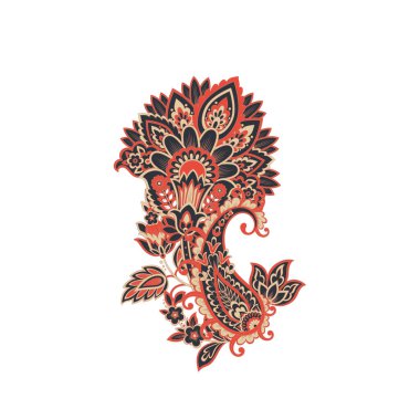 Hint tarzında Vektör Paisley deseni