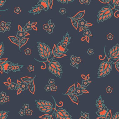 Çiçeksel vektör illüstrasyonu. etnik geçmiş