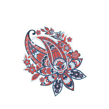 isolated paisley vector floral ornament
