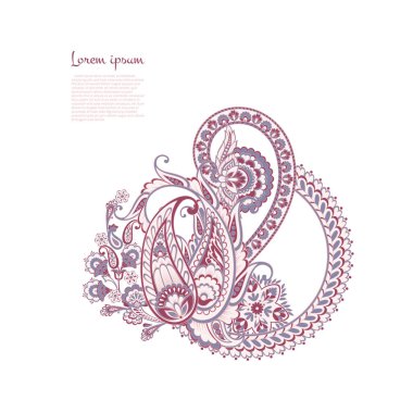 izole edilmiş desenli vektör süsleme kartı