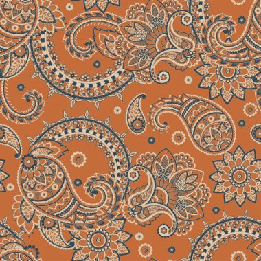 Paisley Damask süsü. Kusursuz Vektör deseni