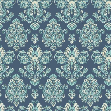 Çiçeksiz, desensiz, klasik bir çiçek. Klasik Barok duvar kâğıdı. Kusursuz vektör arkaplanı