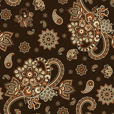 Çiçek desenli, desenli vektör çizimi. pürüzsüz arkaplan