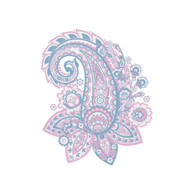 Çiçeksel Hint tarzında Vektör Paisley deseni