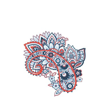 Paisley vektör deseni. Muhteşem çiçek, yapraklar