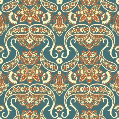 Şal desensiz vektör deseni. batik biçimi arkaplanı