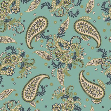 Şalsız desenli. Damask renkli vektör tekstil arkaplanı