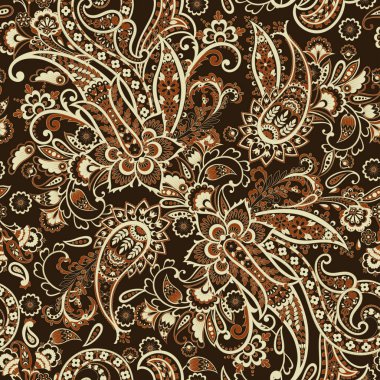 Paisley seamless vector pattern for fabric design