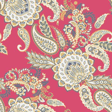 Paisley tarzı, çiçeksiz desen. Vektör Süsleme Arkaplanı