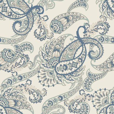 Paisley Damask süsü. Kusursuz Vektör deseni