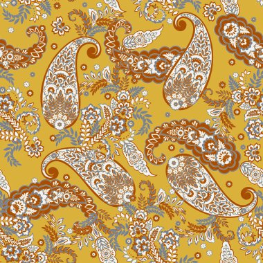 Çiçek desenli, desenli vektör çizimi. pürüzsüz arkaplan