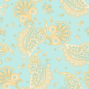 Batik süsü. Etnik Paisley Çiçeksiz desen.