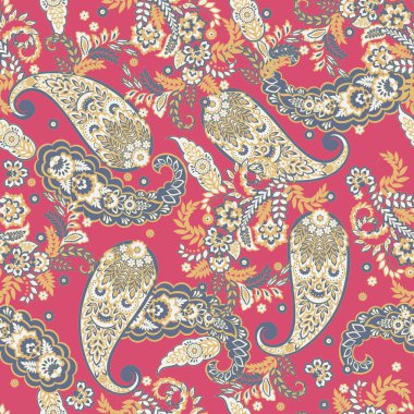 Çiçek desenli, desenli vektör çizimi. pürüzsüz arkaplan