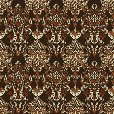 Kusursuz çiçek desenli duvar kâğıdı. Vektör arkaplanı