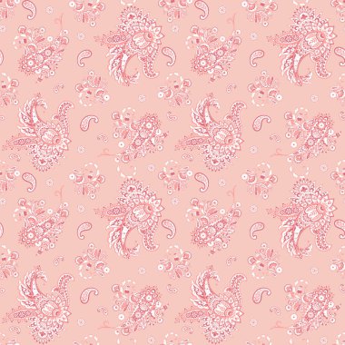 Paisley vektör kusursuz desen. Muhteşem çiçek, yapraklar. Batik tarzı resim. Eski arkaplan