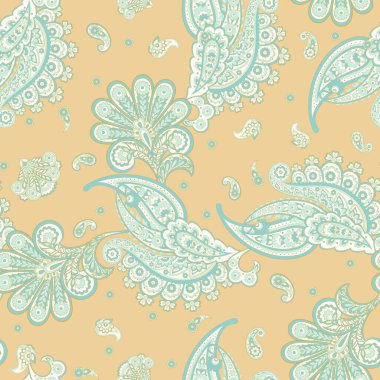 Batik süsü. Etnik Paisley Çiçeksiz desen.