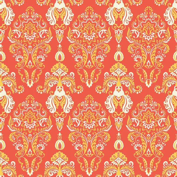 Çiçeksiz, desensiz, klasik bir çiçek. Klasik Barok duvar kâğıdı. Kusursuz vektör arkaplanı