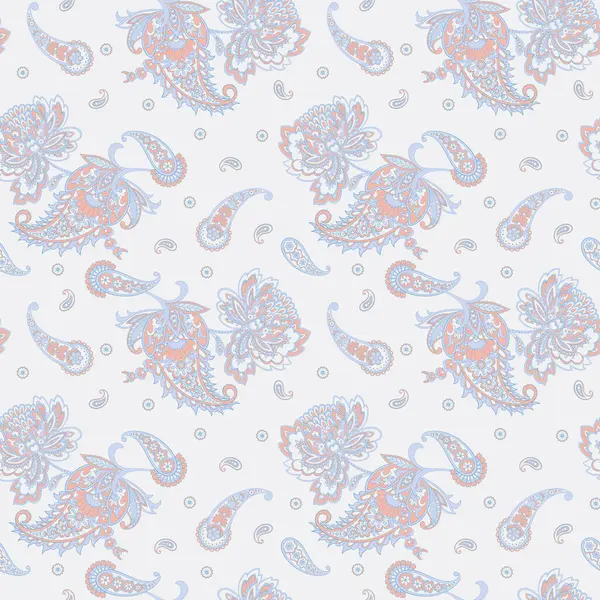 Paisley vektör kusursuz desen. Muhteşem çiçek, yapraklar. Batik tarzı resim. Eski arkaplan