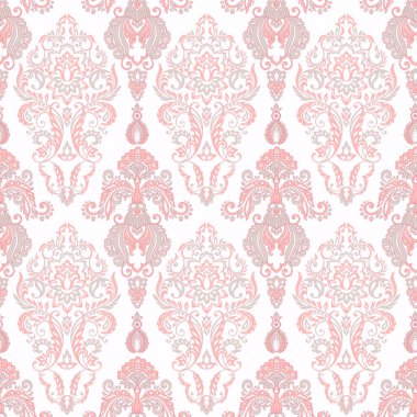 Çiçeksiz, desensiz, klasik bir çiçek. Klasik Barok duvar kâğıdı. Kusursuz vektör arkaplanı