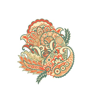 Paisley Floral oriental vector Isolated Pattern