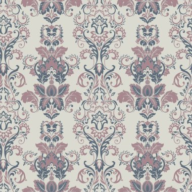 Barok çiçek desenli. Vektör klasik çiçek süsü