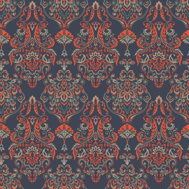 Kusursuz çiçek desenli duvar kâğıdı. Vektör arkaplanı