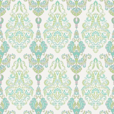 Çiçeksiz, desensiz, klasik bir çiçek. Klasik Barok duvar kâğıdı. Kusursuz vektör arkaplanı