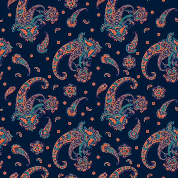 Paisley Vector Pattern Nahtlose Floral Textile Hintergrund Vektorgrafiken