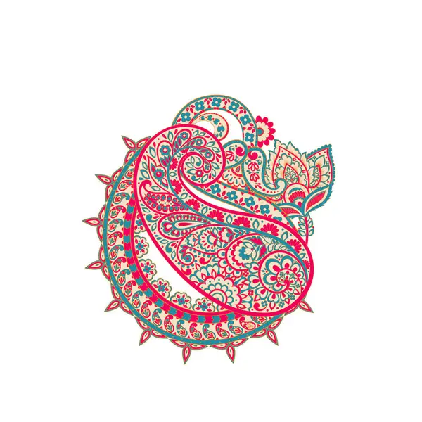 Paisley Floral Orientální Etnický Vzor Ornament Vektoru Damask Stock Ilustrace