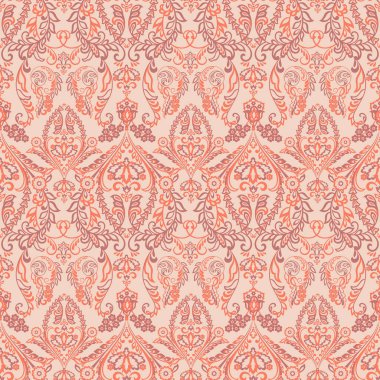 Vektör Barok çiçek deseni. Kusursuz klasik çiçek süsü.