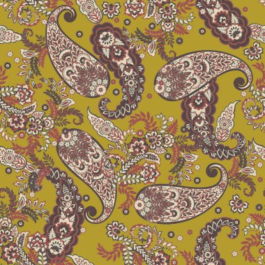 Çiçek desenli, desenli vektör çizimi. pürüzsüz arkaplan