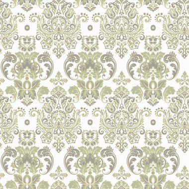 Vektör Barok çiçek deseni. Klasik çiçek süsü.