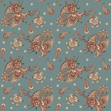 Çiçek desenli, desenli vektör çizimi. pürüzsüz arkaplan