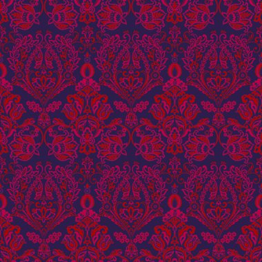 Barok dikişsiz çiçek deseni. Vektör klasik çiçek süsü