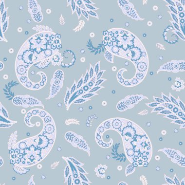 Çiçekli desenli, pürüzsüz vektör deseni.