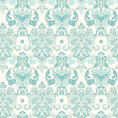 Vektör Barok çiçek deseni. Klasik çiçek süsü.