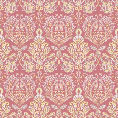 Barok dikişsiz çiçek deseni. Vektör klasik çiçek süsü