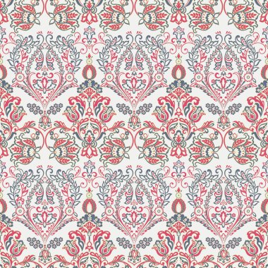 Barok dikişsiz çiçek deseni. Vektör klasik çiçek süsü