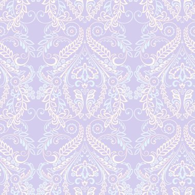 Vektör çiçekli duvar kağıdı. Klasik Barok çiçekli süs. Kusursuz vintage desen