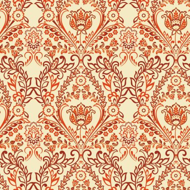 Vektör Barok çiçek deseni. Klasik çiçek süsü. Duvar kağıtları, tekstil, kumaş için klasik doku