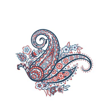 Vector Isolated indian pattern with paisley