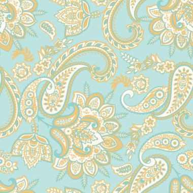 Hint tarzında kusursuz desenli. Çiçek vektör illüstrasyonu