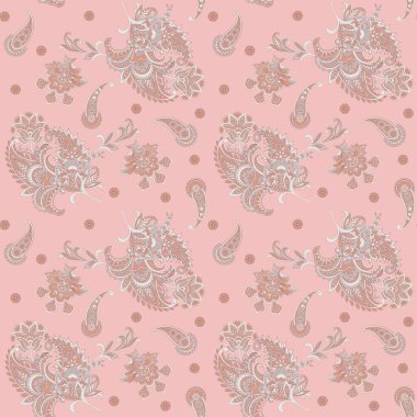 Çiçek desenli, desenli vektör çizimi. pürüzsüz arkaplan