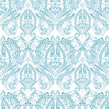 Barok dikişsiz çiçek deseni. Vektör klasik çiçek süsü