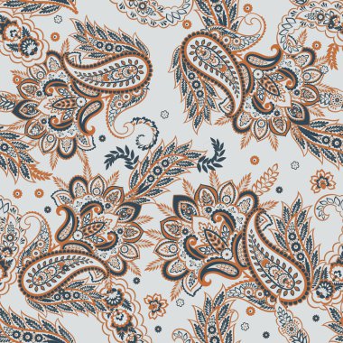 Paisley deseni, her amaç için harika bir vektör tasarımı. Kusursuz arkaplan 