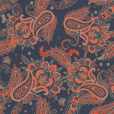 Paisley deseni, her amaç için harika bir vektör tasarımı. Kusursuz arkaplan 
